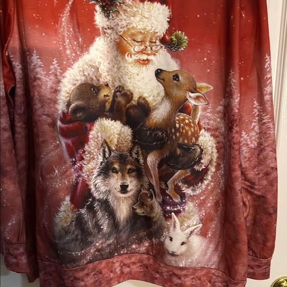 Festive Red Santa Kids Shirt - Picture 2 of 8